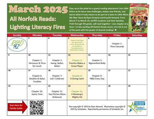 Reading Calendar Image